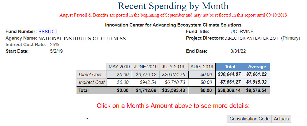 recent spending by month preview