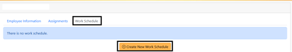 work schedule selection menu