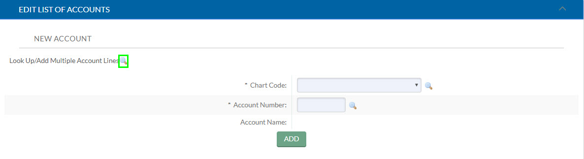 Look Up/Add Multiple Accounts link
