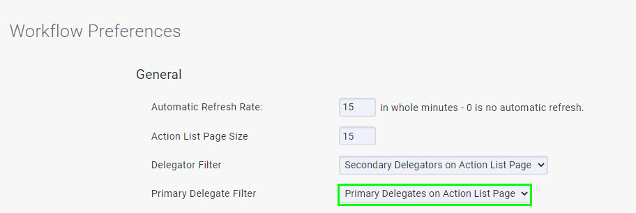 primary delegate filter