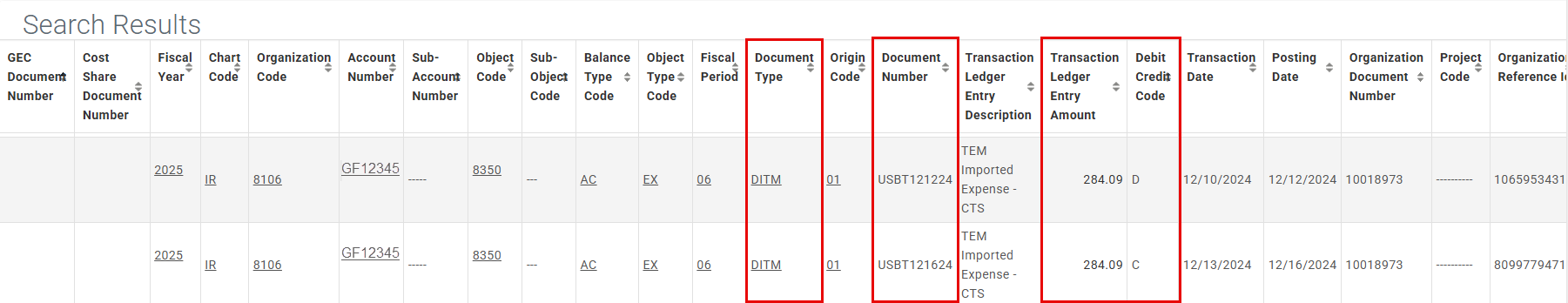 General Ledger entries showing bot a debit of $2.00 and a credit of $2.00. 