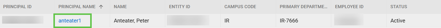 Person Lookup results showing employee UCInetID