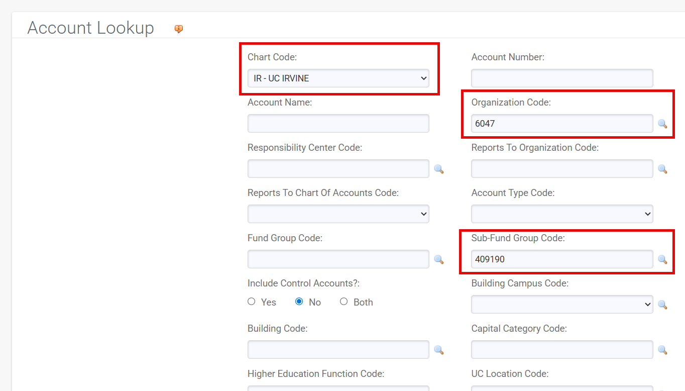 Account Lookup