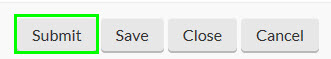 a row of action buttons is shown and the submit button is highlighted